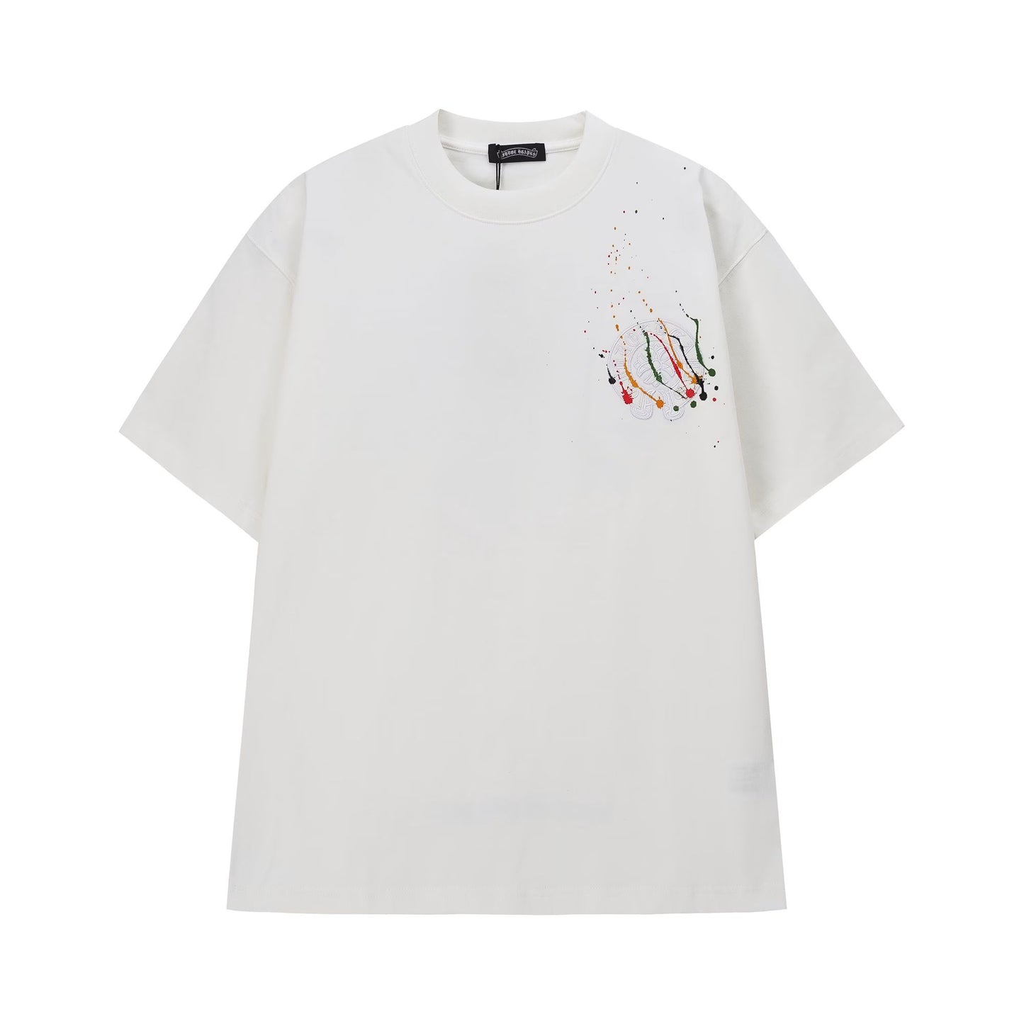 Chrome Hearts White Paint Drip Cross T-Shirt