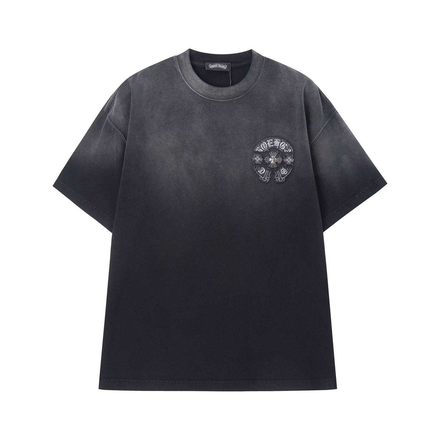 Chrome Hearts Black Gothic Cross Logo T-Shirt