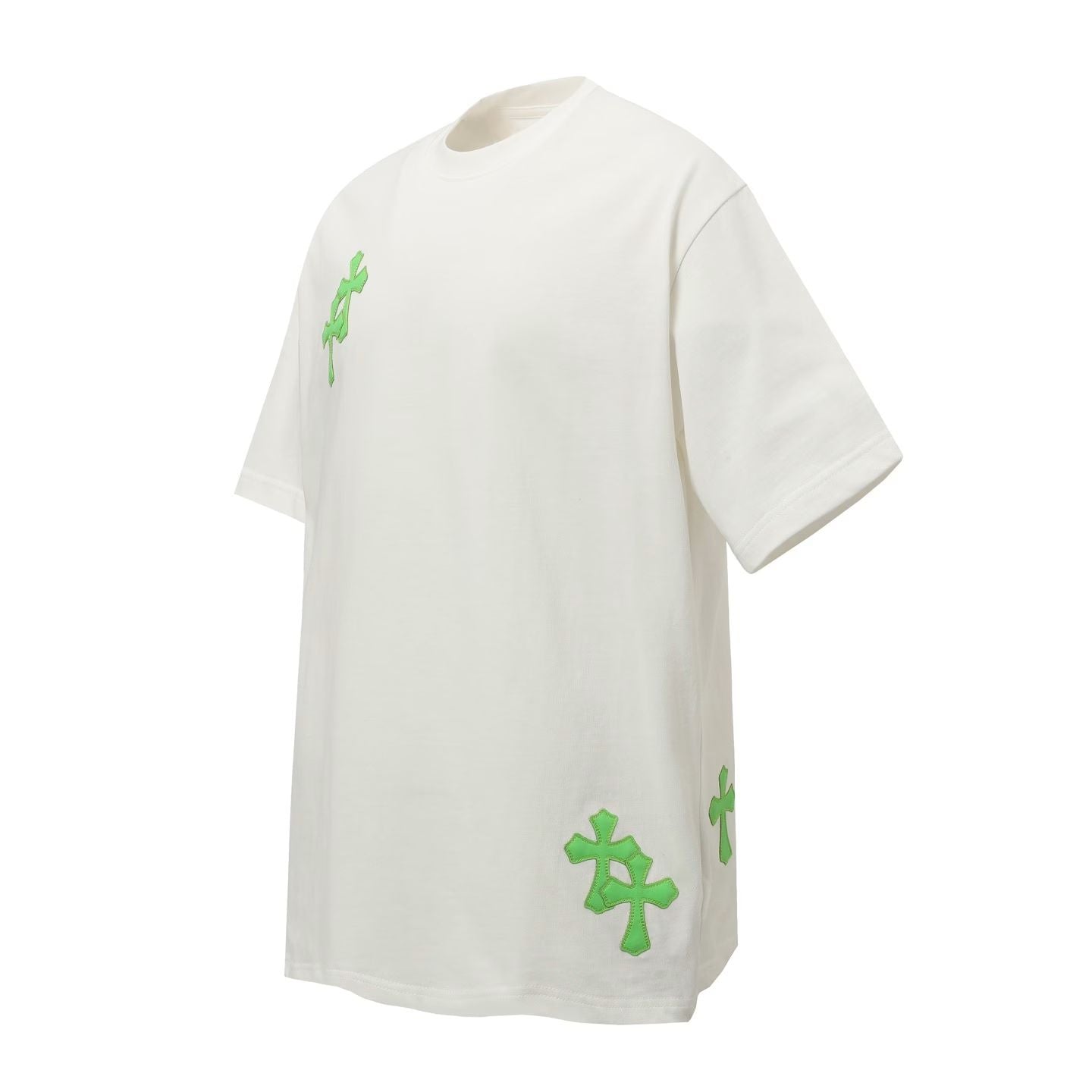 Chrome Hearts White and Green Cross T-Shirt