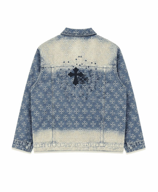 Chrome Hearts Cross Monogram Washed Denim Jacket