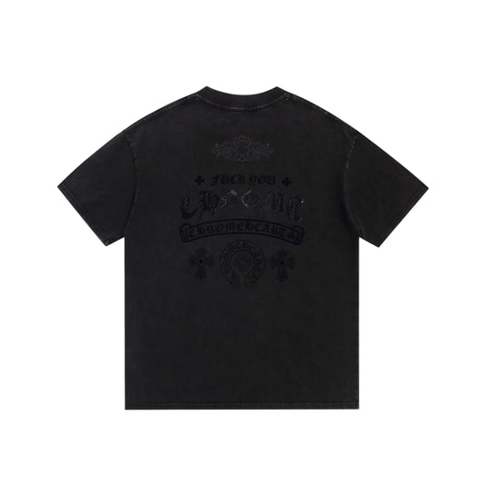 Chrome Hearts Black Wash Fuck You Horseshoe Tee