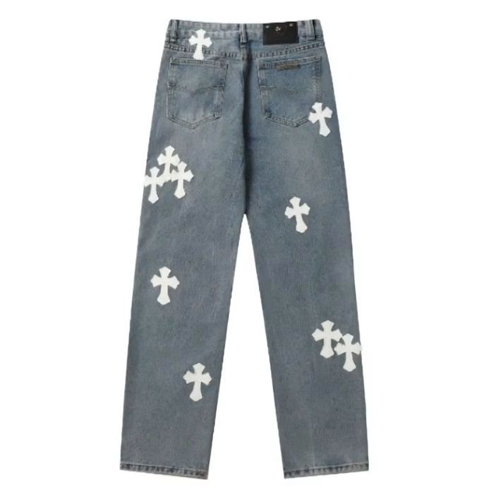 Chrome Hearts Crucifix Cross Patch Jeans