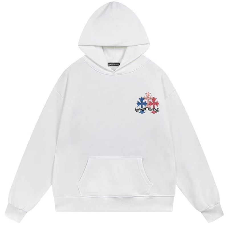 Chrome Hearts Rainbow Cross White Hoodie