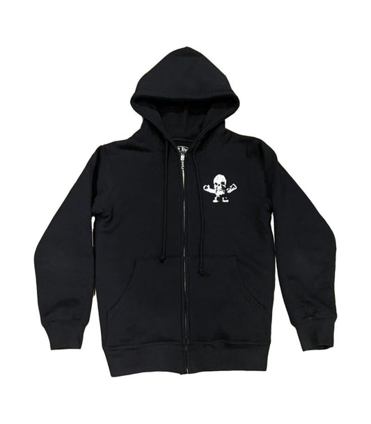 RARE CH Foti Skeleton Circle Logo Zip Up Hoodie