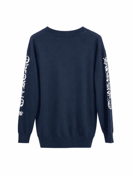 Chrome Hearts Gothic Script Sleeve Knit Cardigan