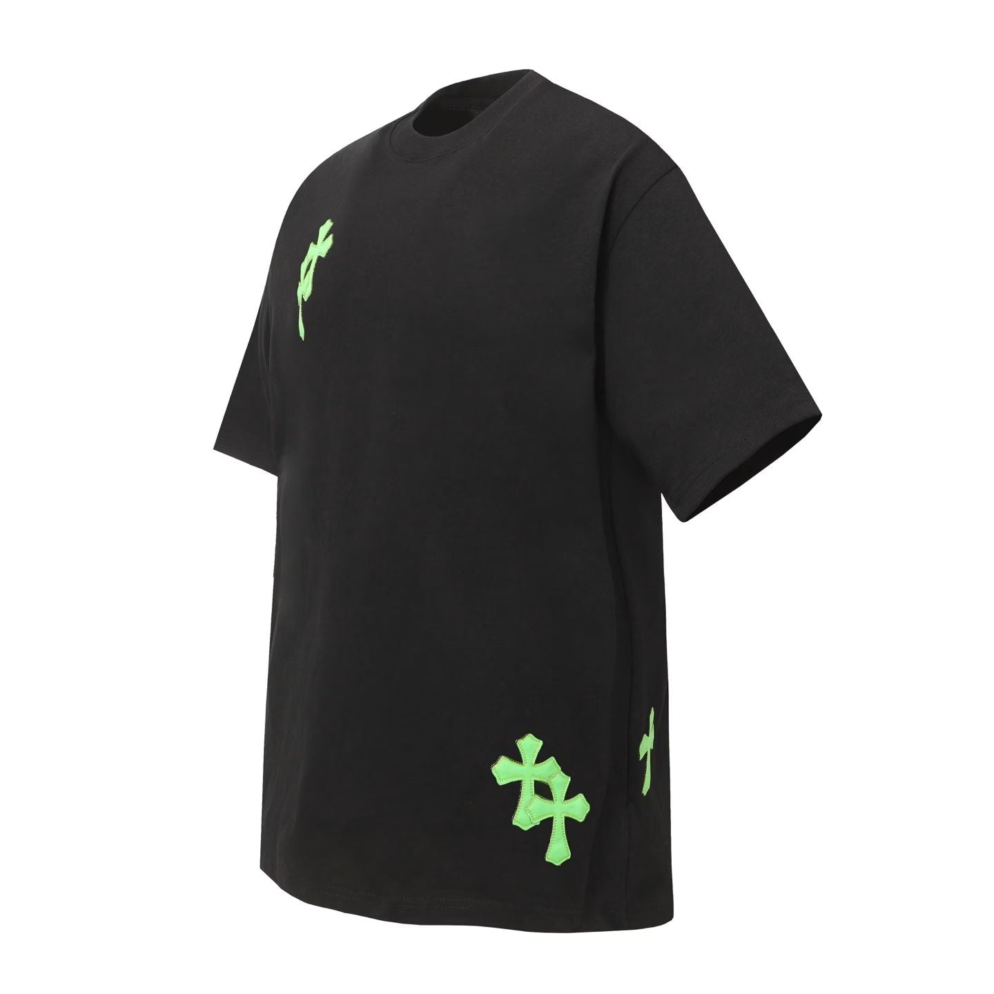 Chrome Hearts Black Green Cross T-Shirt