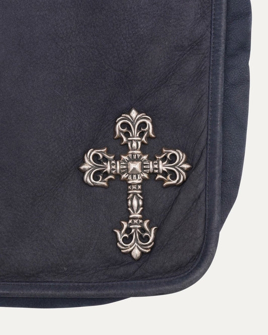 Chrome Hearts Filigree Cross Embellished Leather Messenger Bag