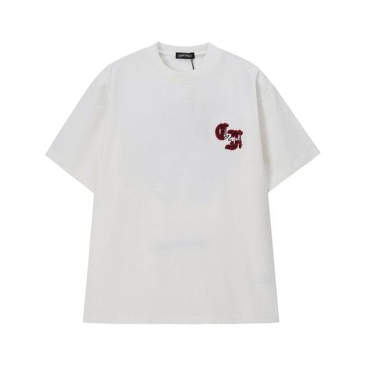 Chrome Hearts White Red Cross Logo T-Shirt