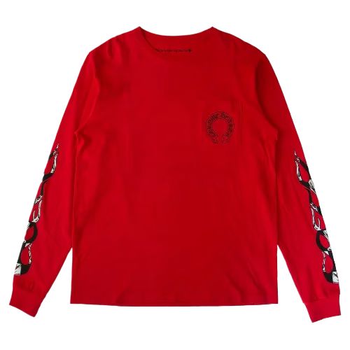Red Chrome Hearts Long Sleeve