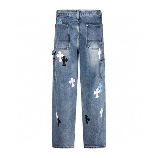 Chrome Hearts Cross Patch Carpenter Jeans