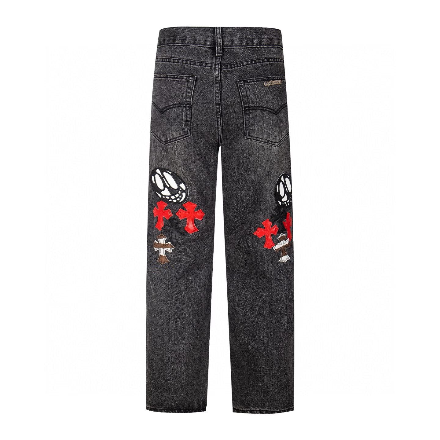 Chrome Hearts Cross Patch Skull Jeans