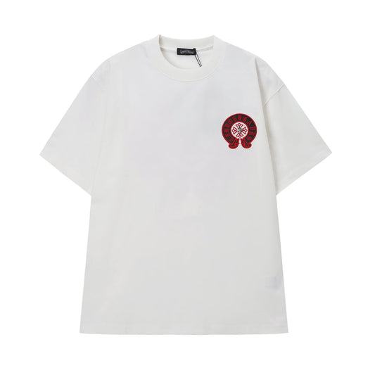 Chrome Hearts White Horseshoe Cross Logo T-Shirt