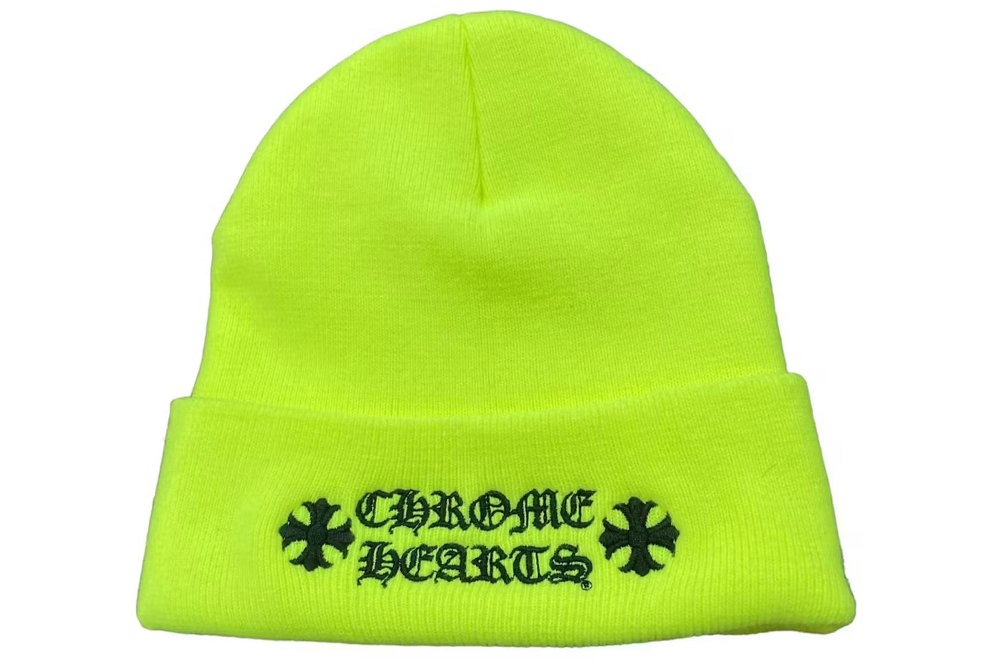 Chrome Hearts Logo Beanie Neon Yellow