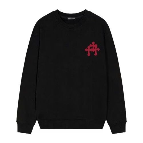 Chrome Hearts Crimson Cross Long Sleeve Sweatshirt