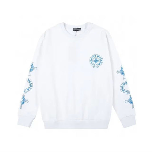 Chrome Hearts Blue Logo Crewneck Sweatshirt