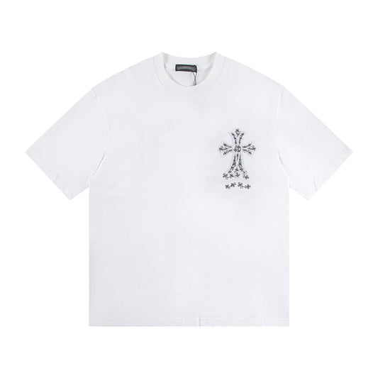 Chrome Hearts Floral Cross Logo T-Shirt White