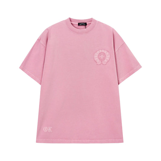 Chrome Hearts Pink Monochrome Horseshoe T-Shirt