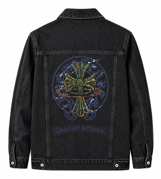 Chrome Hearts Black Monogram Denim Jacket