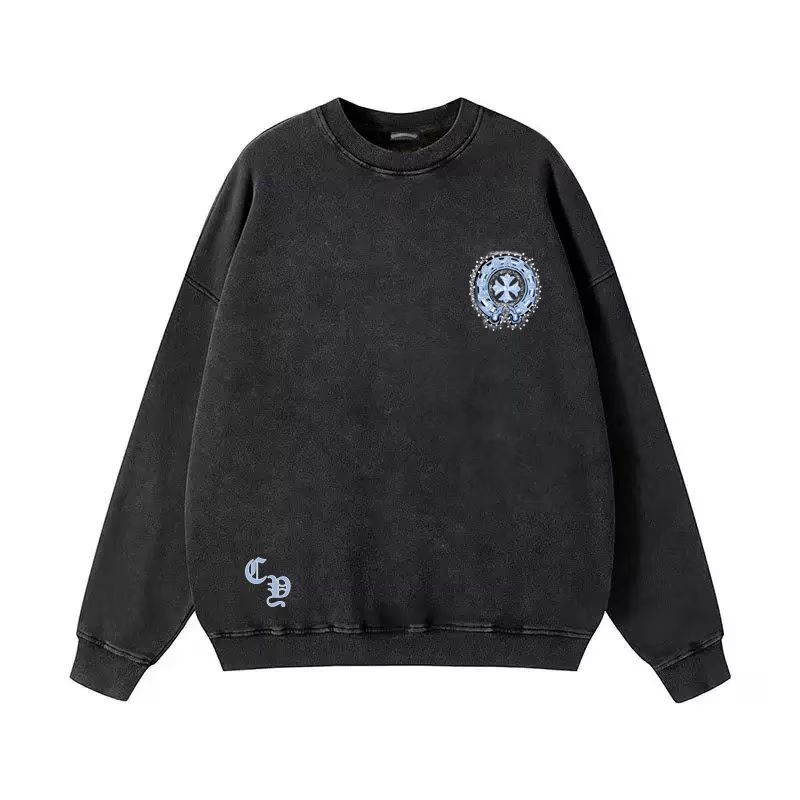 Chrome Hearts Ice Blue Horseshoe Long Sleeve