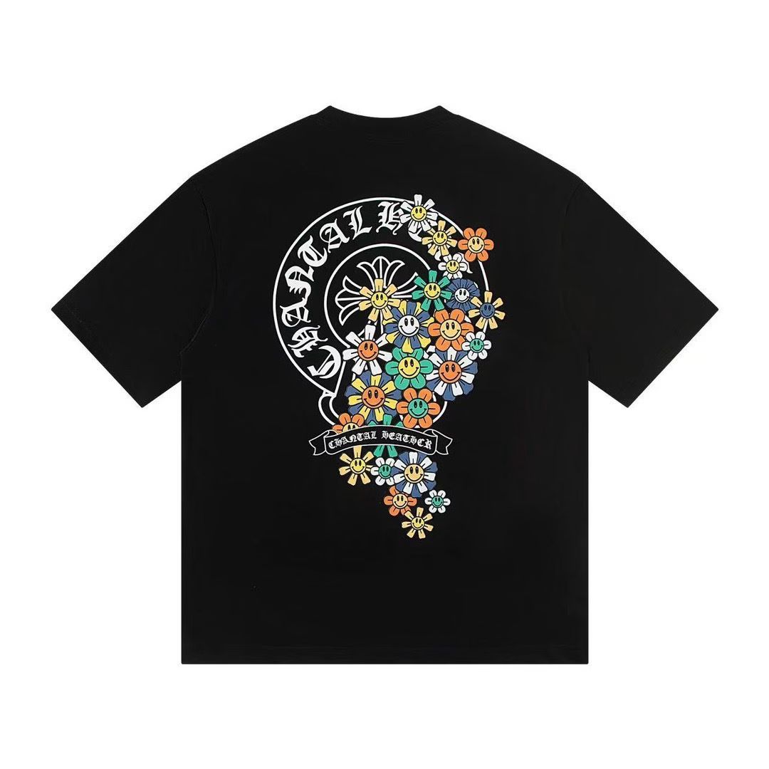 Chrome Hearts Chantal Heather Flower T-Shirt Black