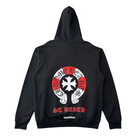 Red and Black Chrome Hearts Hoodie
