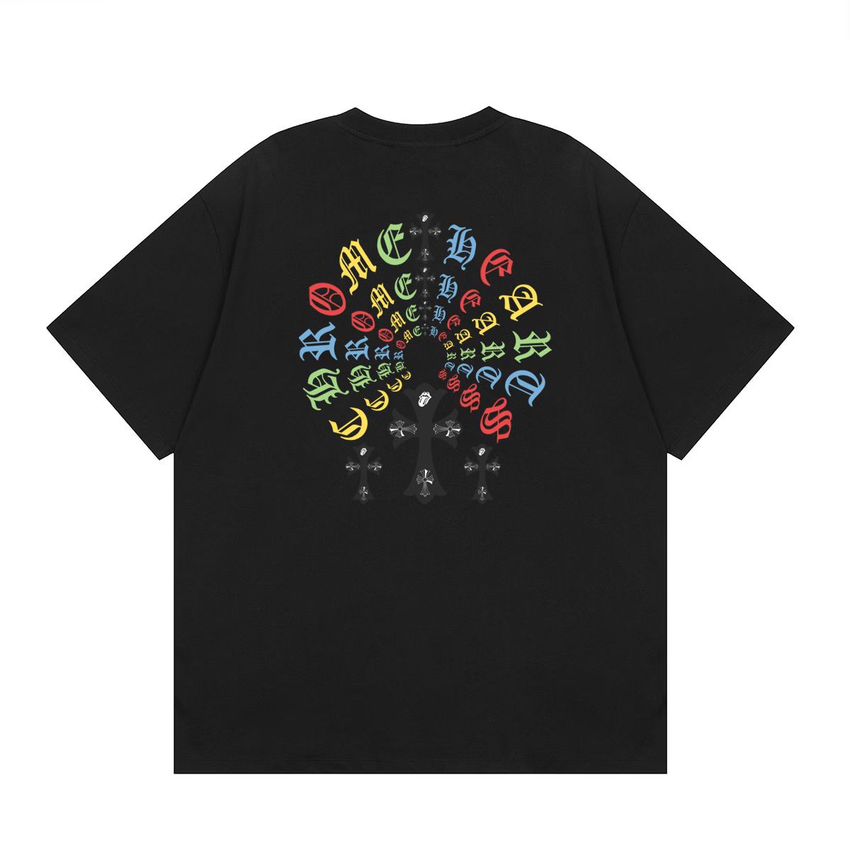 Chrome Hearts Horseshoe Script T-Shirt Black