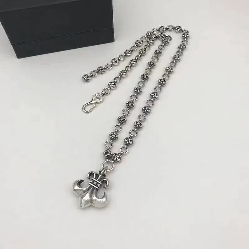 Chrome Hearts Fleur-de-Lis Flower Chain Necklace