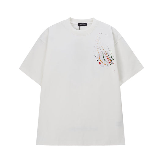 Chrome Hearts White Paint Drip Cross T-Shirt