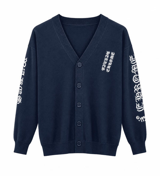 Chrome Hearts Gothic Script Sleeve Knit Cardigan