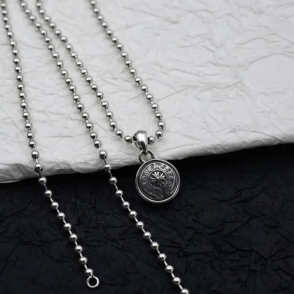 Chrome Hearts Coin Pendant Ball Chain Necklace
