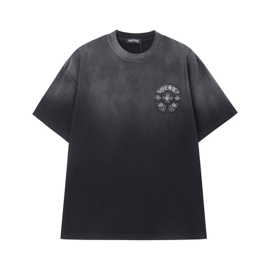 Chrome Hearts Black Gothic Cross Logo T-Shirt