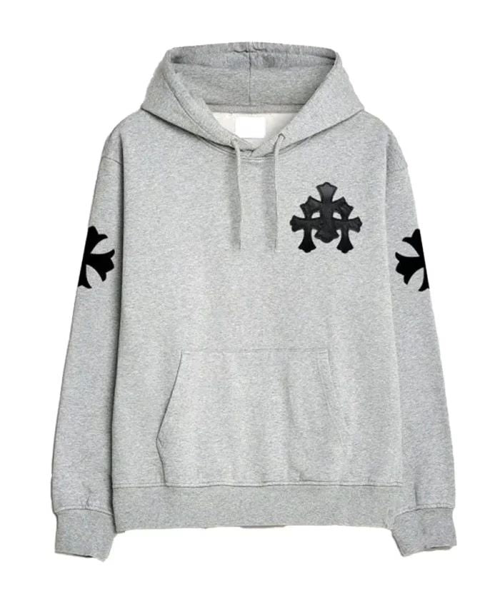 Grey Chrome Hearts Hoodie