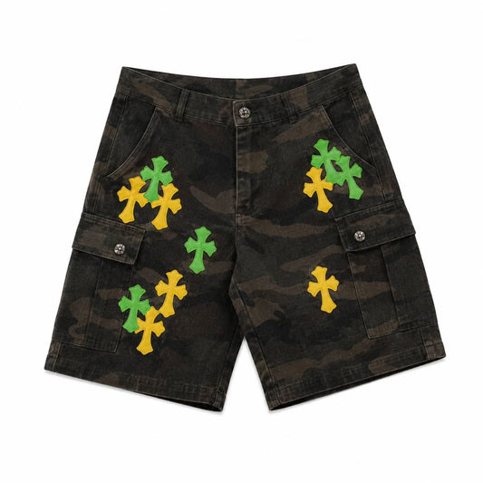 Chrome Hearts Camo Cross Cargo Shorts