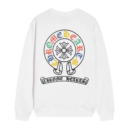 Chrome Hearts Multi Color Horseshoe Crewneck Sweatshirt