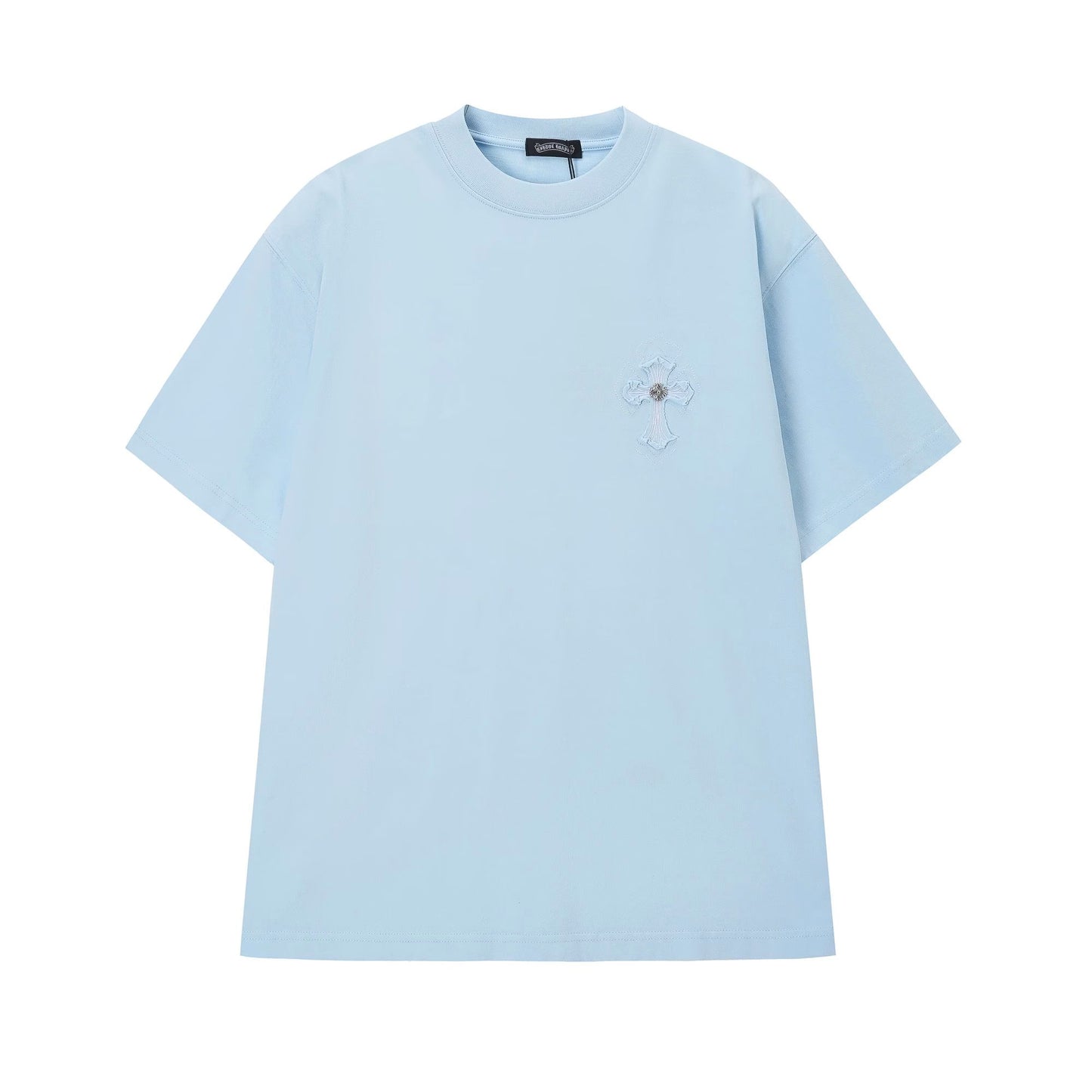 Chrome Hearts Sky Blue Cross Patch T-Shirt