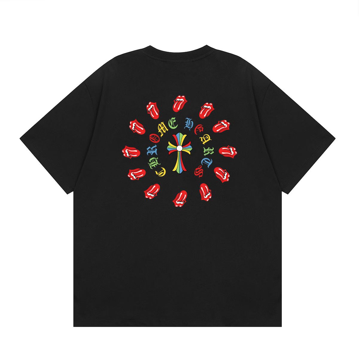 Chrome Hearts Red Lips Graphic T-Shirt Black