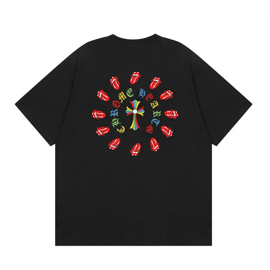 Chrome Hearts Red Lips Graphic T-Shirt Black
