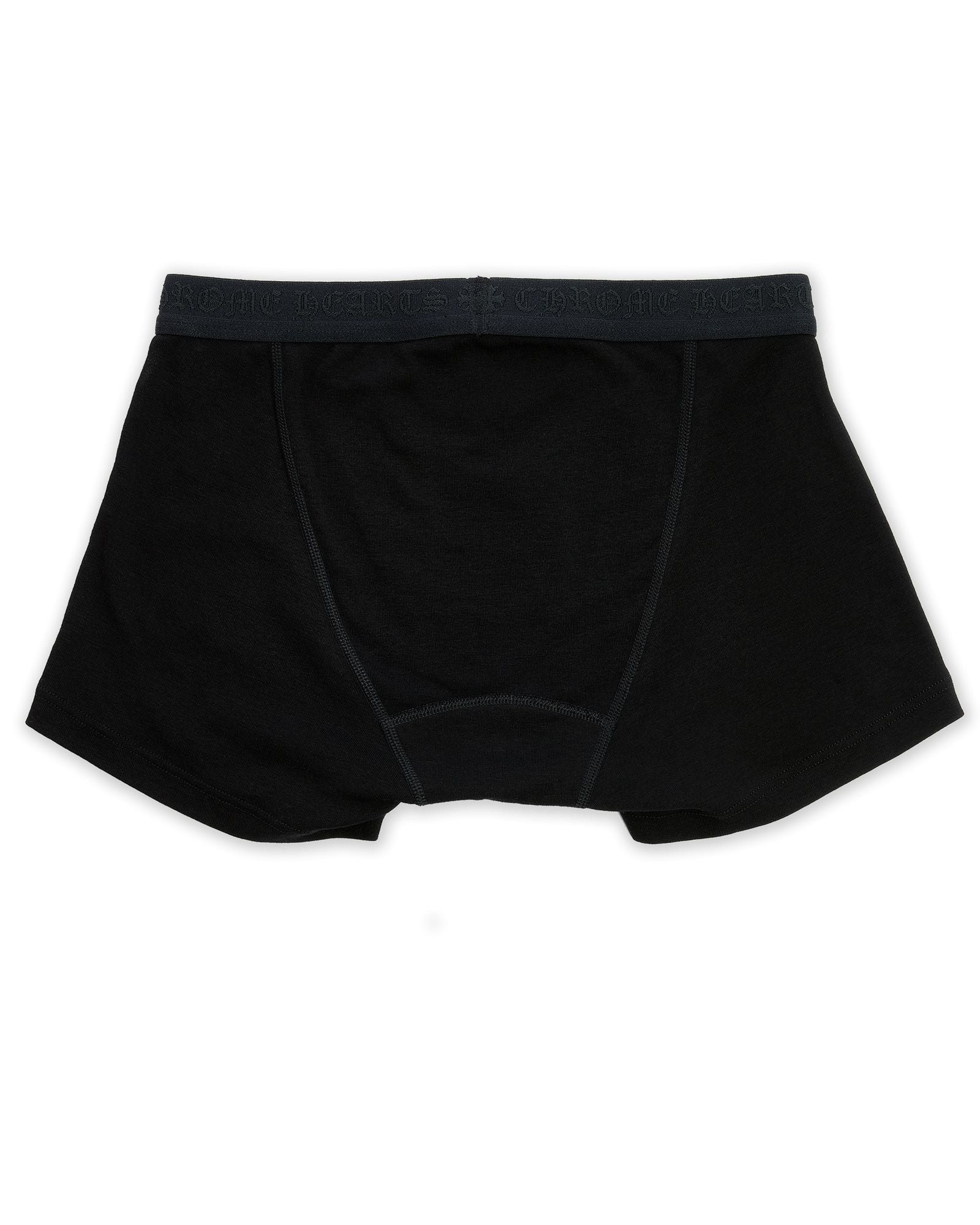 Chrome Hearts Black Cotton Boxer Brief with Black Tonal