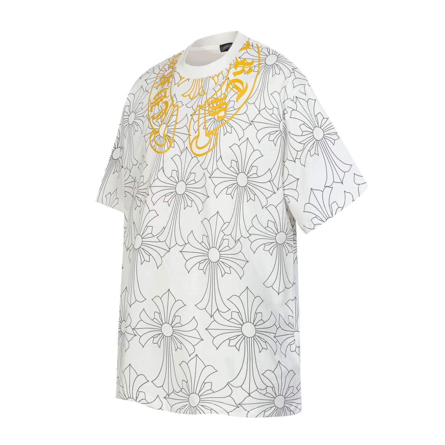 Chrome Hearts Cemetery Floral Tee – White/Yellow