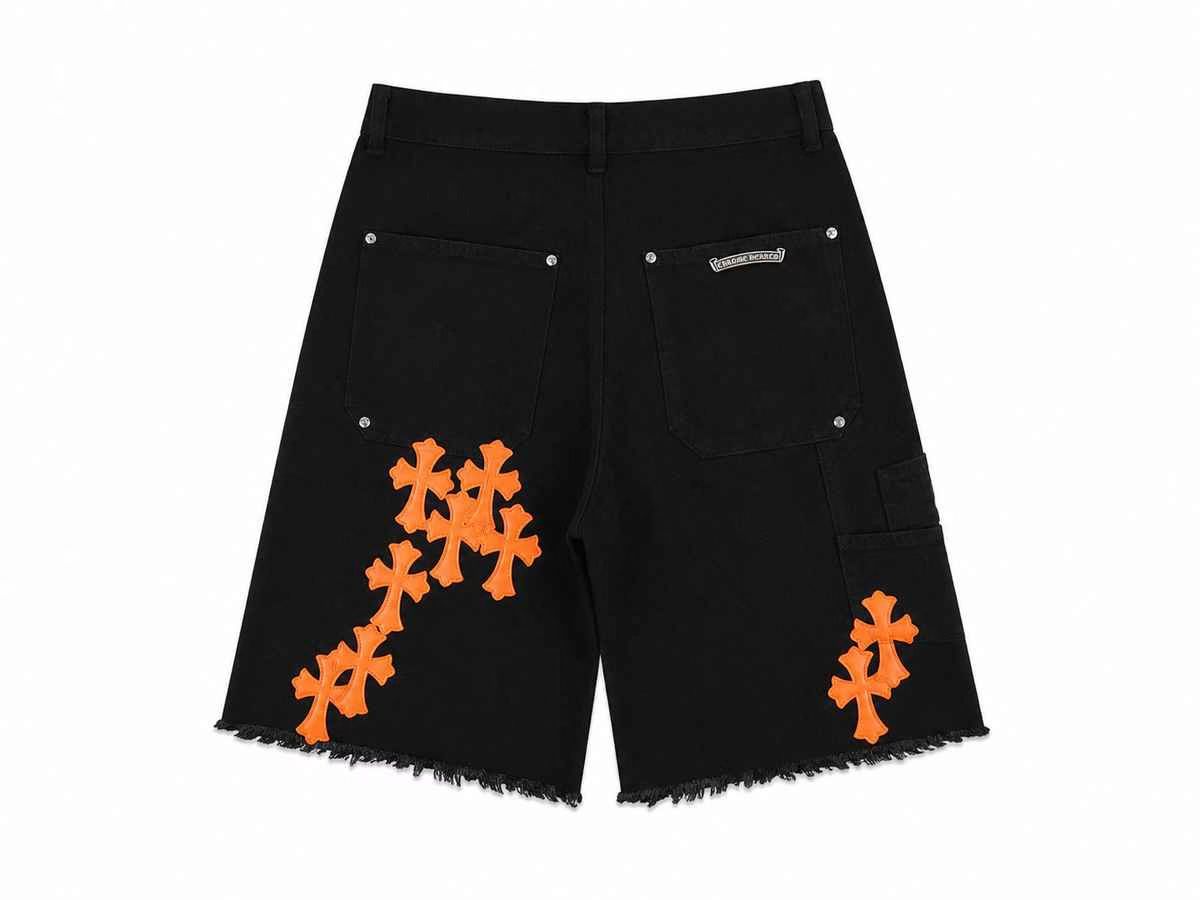 Chrome Hearts Cross Patch Denim Shorts