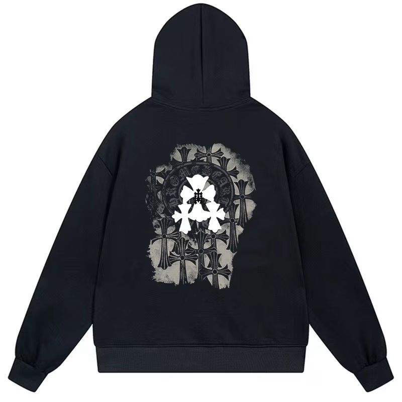 Chrome Hearts Gothic Cross Graphic Black Hoodie