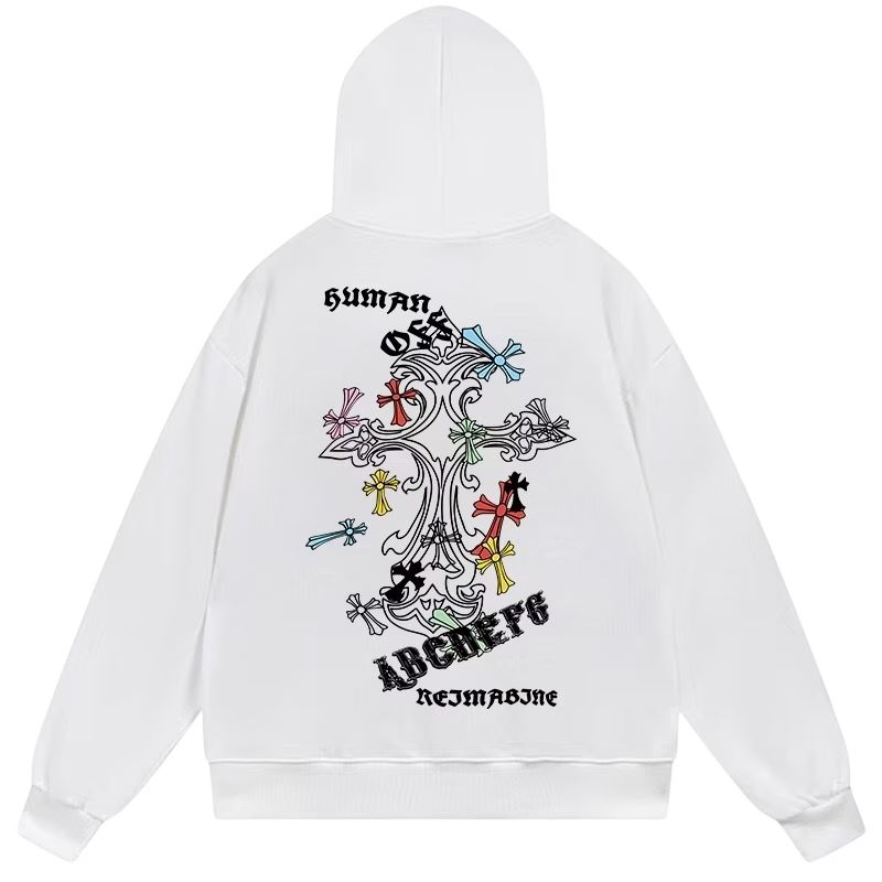 Chrome Hearts Artistic Cross Hoodie White