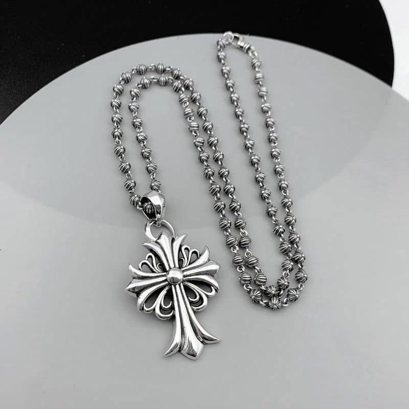 Chrome Hearts Cross Ball Chain Necklace