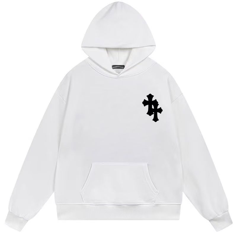 Chrome Hearts Horseshoe Cross Hoodie White