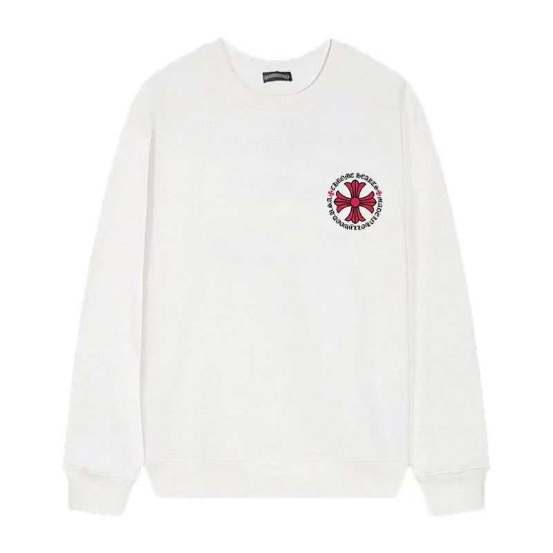 Chrome Hearts Pink Cross Circle Sweatshirt – White