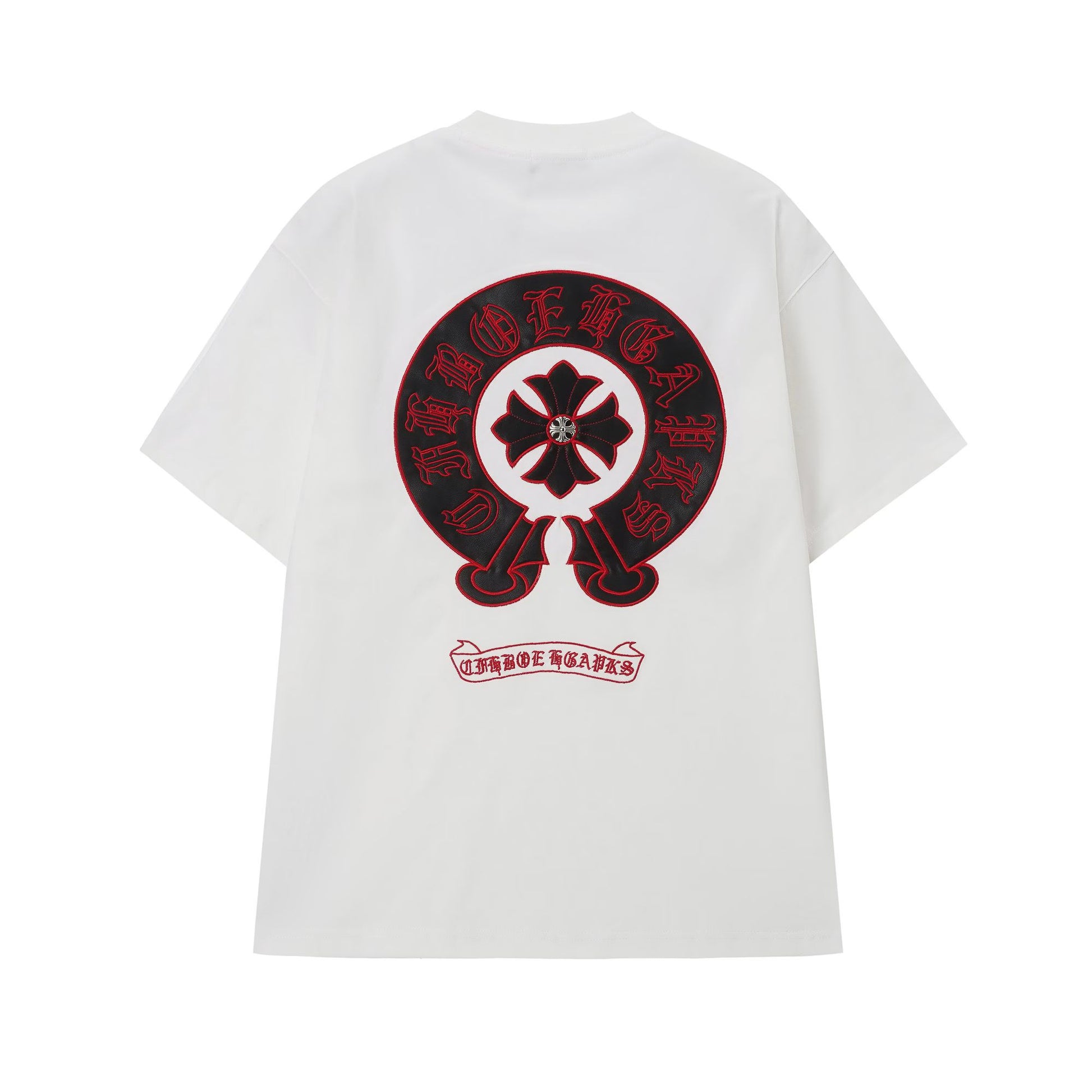 Chrome Hearts White Horseshoe Cross Logo T-Shirt