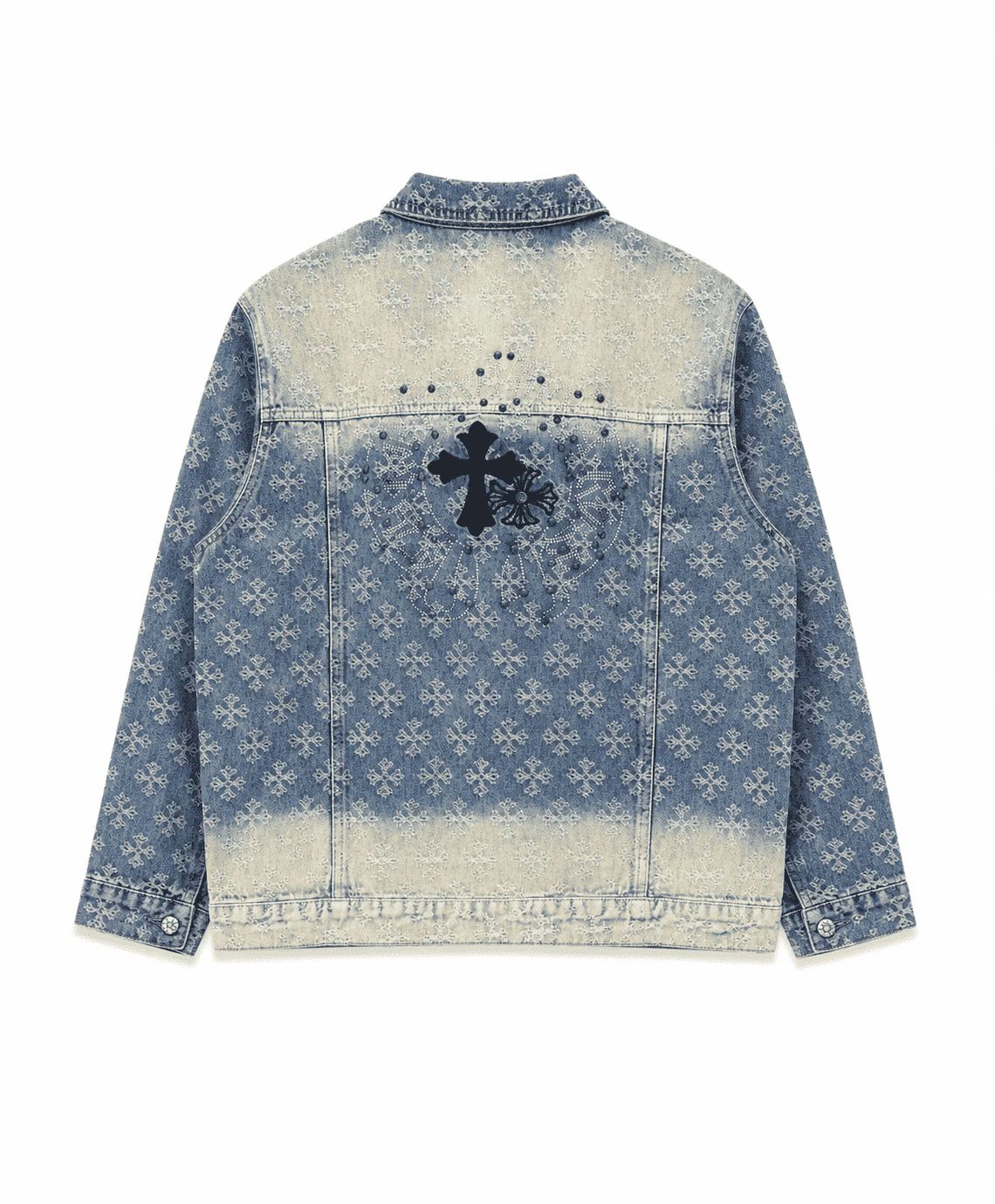 Chrome Hearts Cross Monogram Washed Denim Jacket