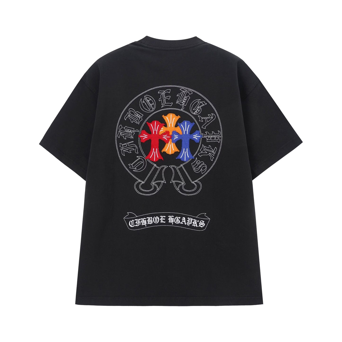 Chrome Hearts Black Triple Cross Logo T-Shirt