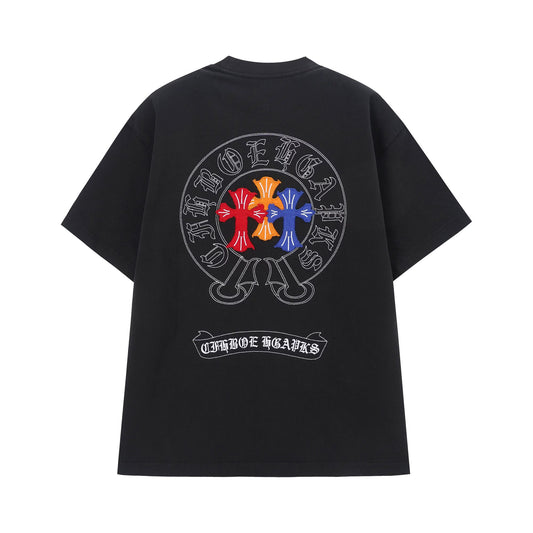 Chrome Hearts Black Triple Cross Logo T-Shirt