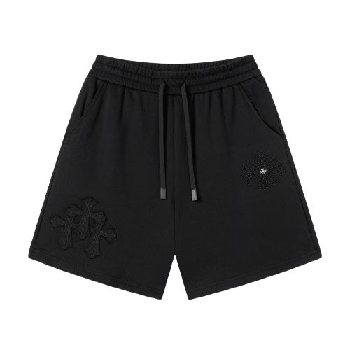 Chrome Hearts Black Triple Cross Sweat Shorts